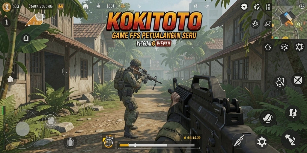 Screenshot menampilkan aksi intens dalam permainan KOKITOTO.