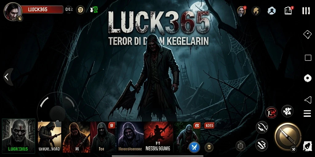Tampilan gameplay LUCK365 yang menegangkan dan penuh ketakutan.