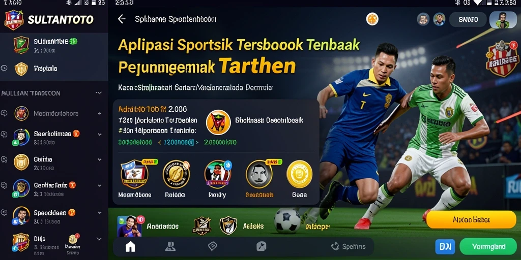 Tampilan antarmuka SULTANTOTO dengan fitur taruhan olahraga yang menarik.